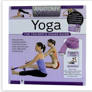 ANATOMY OF FITNESS YOGA KIT INCLUDES : YOGA STRAP, 64 PAGE BOOK & VIDEO PROGRAM